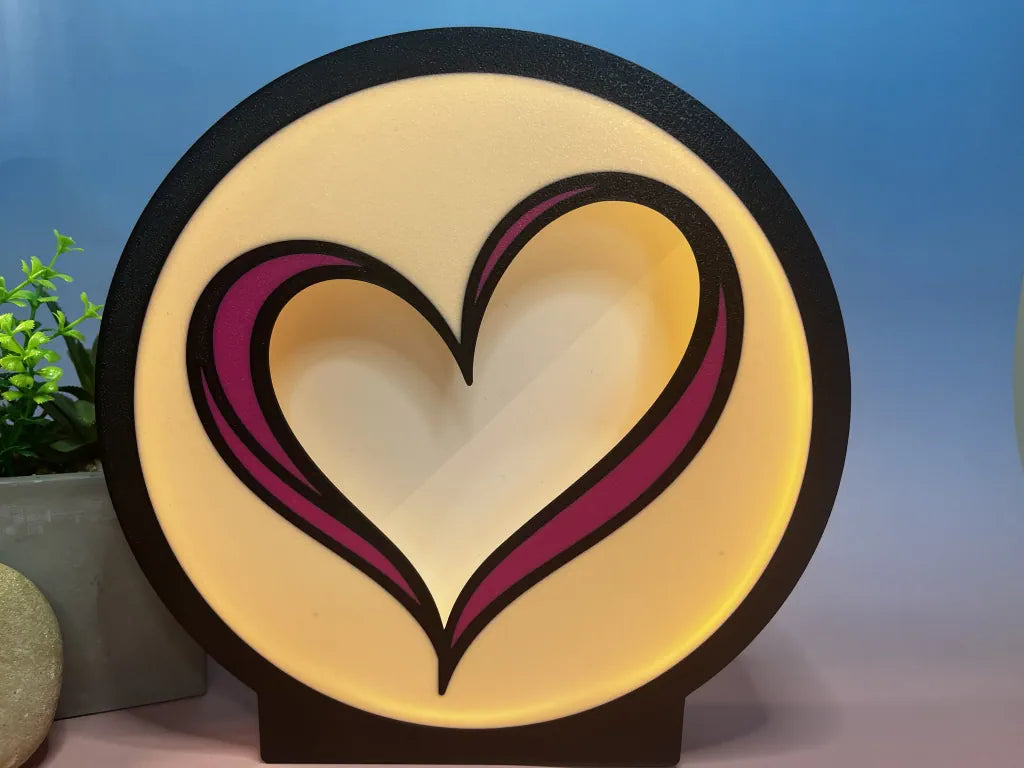 Herzlampe mit LED-Beleuchtung – romantisches Geschenk von abtnorr3D