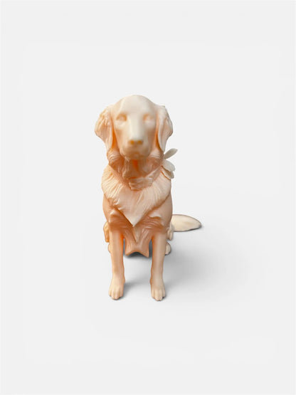 Frontansicht vom Golden Retriever als Figur. 