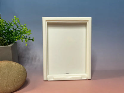 Lithophan-Lichtbild im weißen Bilderrahmen – Foto als leuchtendes 3D-Bild